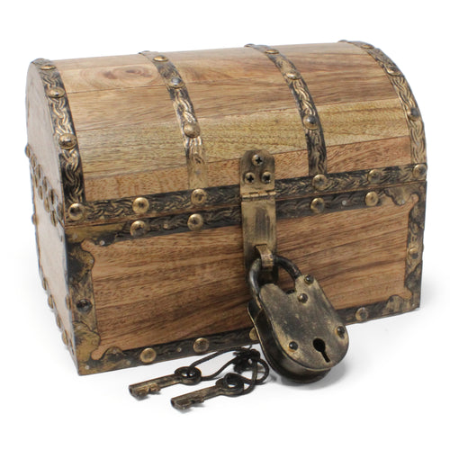 Antiqued Riveted Treasure Chest