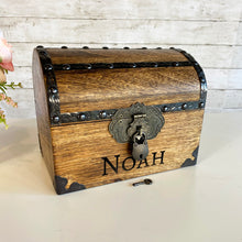 Personalized Treasure Chest with Antique Mini Lock and Keys