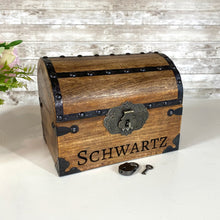 Personalized Treasure Chest with Antique Mini Lock and Keys