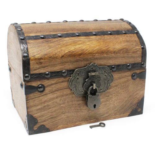 Pirate Treasure Chest with Mini Jewelry Lock and Keys