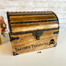 Personalized Treasure Chest with Antique Mini Lock and Keys