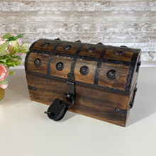 Pirate Treasure Chest with Lock and Skeleton Key - Medium