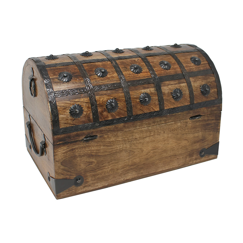 Pirate Treasure Chest with Lock and Skeleton Key - Large – Nautical Cove